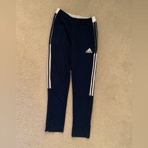 Adidas Dark blue boys 3-stripped track pants